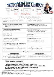 English Worksheet: Complex Object