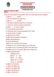 English Worksheet: speaking quiz