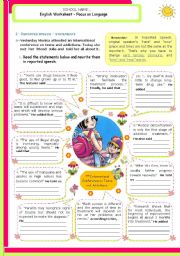 English Worksheet: Reported Speech - Statements