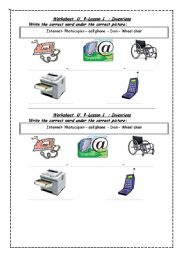 English Worksheet: inventions
