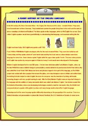 English Worksheet: Brief History of the English Language