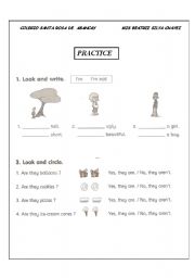 English Worksheet: THE VER BE