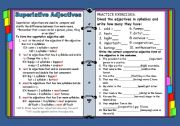 English Worksheet: Superlative adjectives