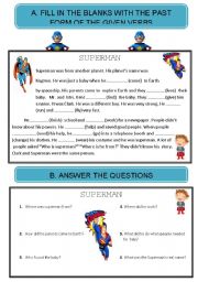 Superhero song - ESL worksheet by emorel14