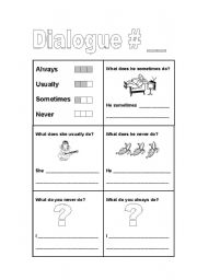 English worksheet: dialogues