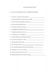 English worksheet: regular verbs