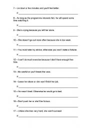 English Worksheet: Conditional sentences 1 and 2 (II)