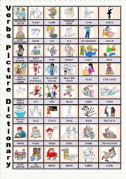 English Worksheet: Verbs Picture Dictionary