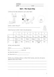 English Worksheet: BOLT The Super Dog