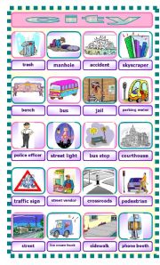 English Worksheet: CITY