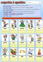 English Worksheet: comparatives &superlatives