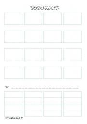 English worksheet: CUT AND PASTE TEMPLATE green