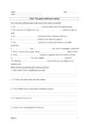 English Worksheet: test 