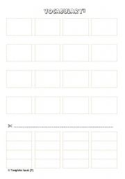 English worksheet: CUT AND PASTE TEMPLATE orange