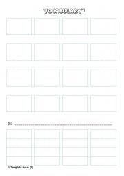 English worksheet: CUT AND PASTE TEMPLATE blue