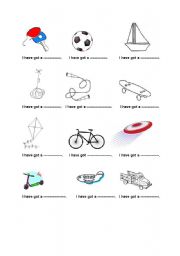 English Worksheet: toys and have got