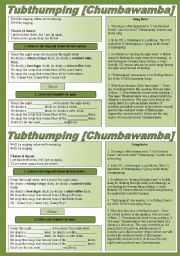 SONG!!! Tubthumping [Chumbawamba] - Printer-friendly version included.