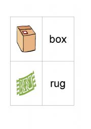 English worksheet: CVC matching game