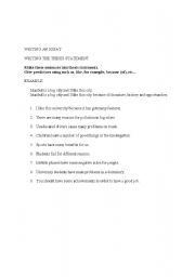 English Worksheet: WRITING/THESIS STATEMENTS