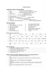 English Worksheet:  CONDITIONAL SENTENCES