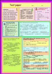 English Worksheet: Present and Past Tenses