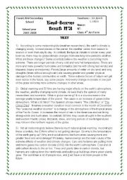 English Worksheet: bac blanc