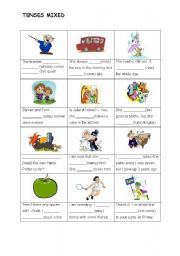 English worksheet: Tenses mixed