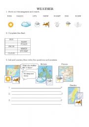 English Worksheet: Weather