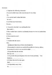English Worksheet: Rephrasing exercises