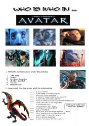 English Worksheet: Avatar The Movie