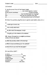 English worksheet: Exercise