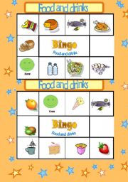 English Worksheet: BINGO GAME- PART 3/8