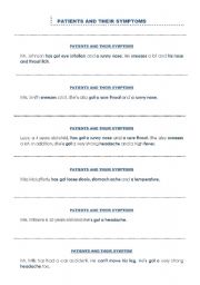 English Worksheet: Illnesses -  speaking activity