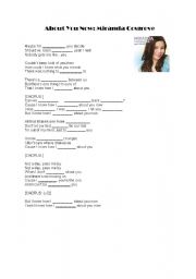 English worksheet: About You Now: Miranda Cosgrove