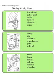 English Worksheet: Writing Activity Cards