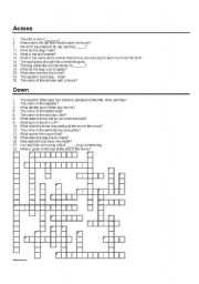 English Worksheet: Crossword Puzzle based on the pixar movie UP