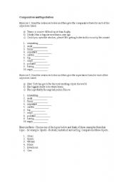 English Worksheet: Comparatives