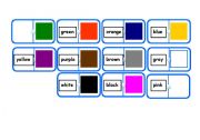 English Worksheet: Color Dominoes
