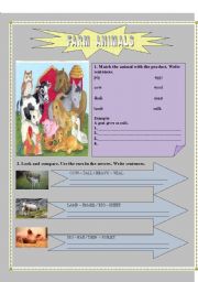 English worksheet: Animals on the farm