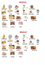 Breakfast vocabulary