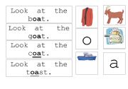 English worksheet: oa sentence match