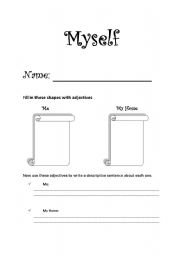 English worksheet: Myself