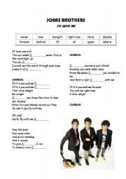 English Worksheet: FLY WITH ME _ JONAS BROTHERS