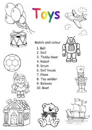 English Worksheet: Toys