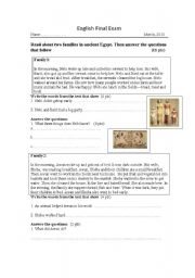 English Worksheet: Ancient Egypt