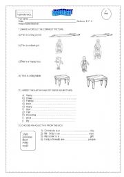 English Worksheet: adjective grammar form