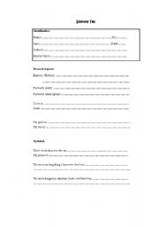 English Worksheet: Identity File