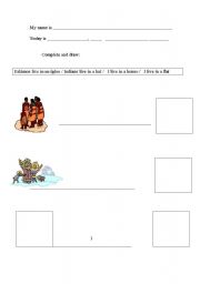 English worksheet: type of houses