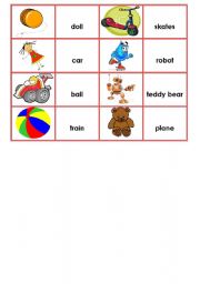 English worksheet: Toys domino  second part