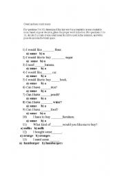 English Worksheet: Count and Non count nouns